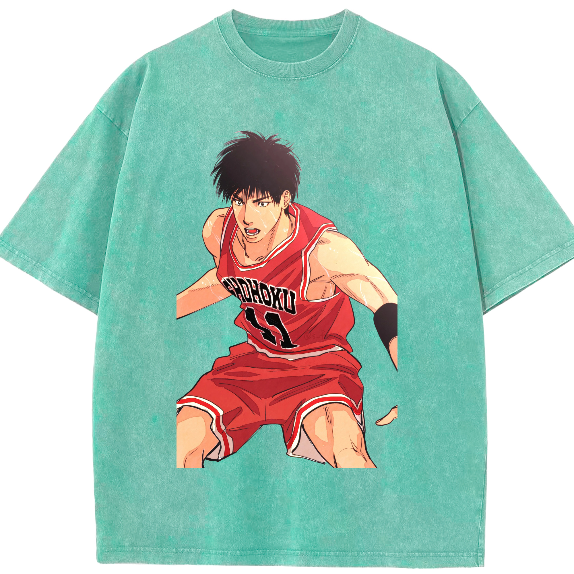 （画像用） SLAM DUNK／スラムダンク 綿100% ヴィンテージ風 半袖Tシャツ（フロントプリント）